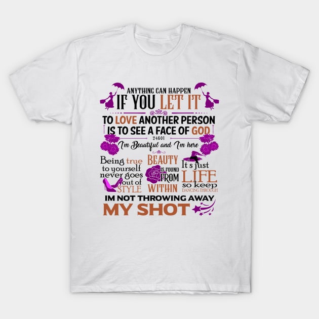 Broadway Quotes T-Shirt by KsuAnn